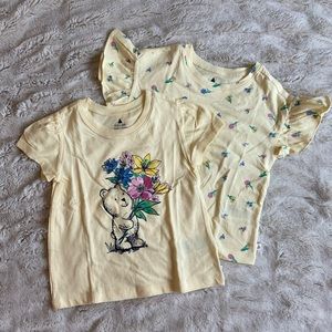 Gap Baby Brannan’s Favorites Toddler Girls Yellow Spring T-shirts ( 2 pieces )